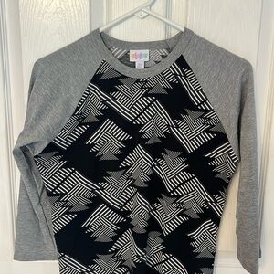 LuLaRoe Simply Comfortable 3/4 sleeve geometric tunic XS